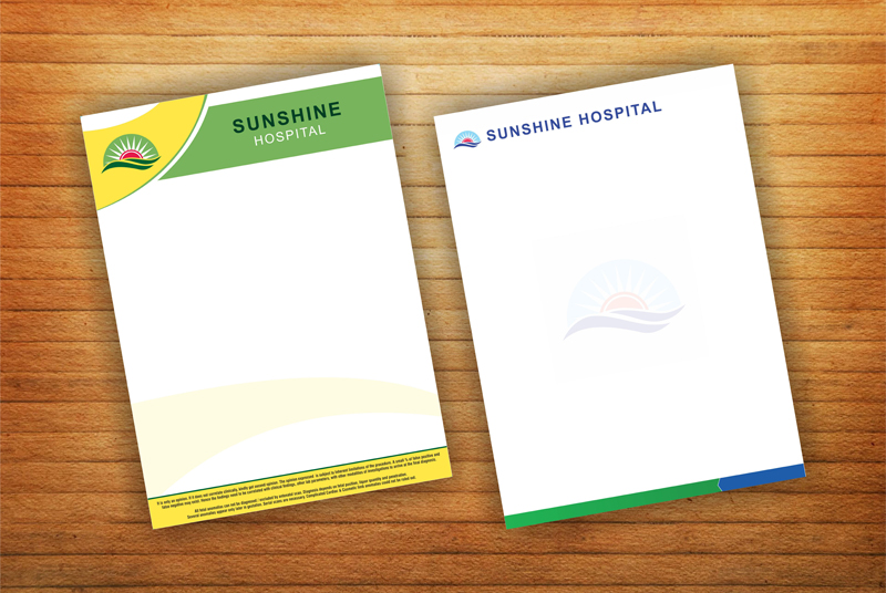 hospital report sheet letterhead